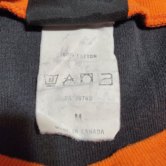 Harley-Davidson Crop Tee LS Orange and Black - Size Medium - Picture 5 of 5